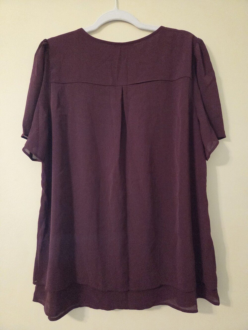 Plum Short Sleeve Blouse - Picture 2 of 6